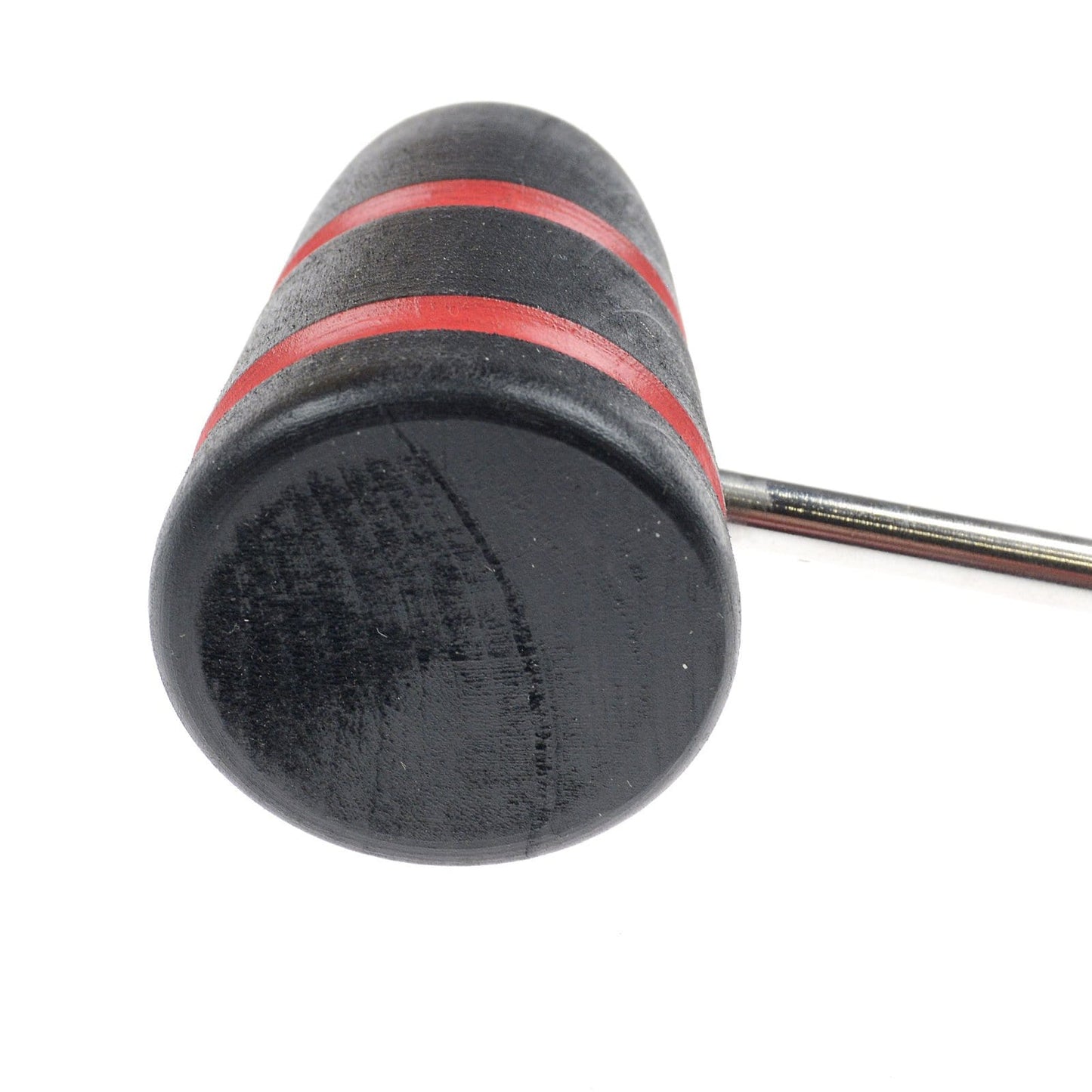 Low Boy Standard Wood Bass Drum Beater Black w/Red Stripes Drums and Percussion / Parts and Accessories / Drum Parts