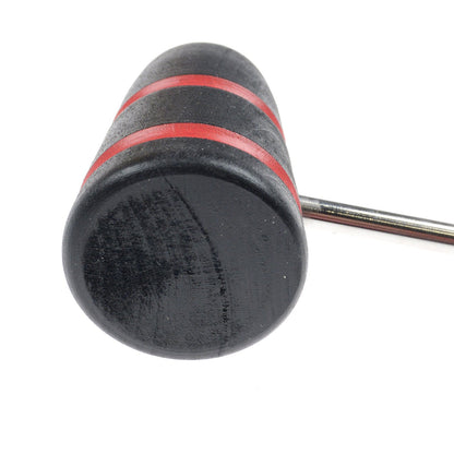 Low Boy Standard Wood Bass Drum Beater Black w/Red Stripes Drums and Percussion / Parts and Accessories / Drum Parts