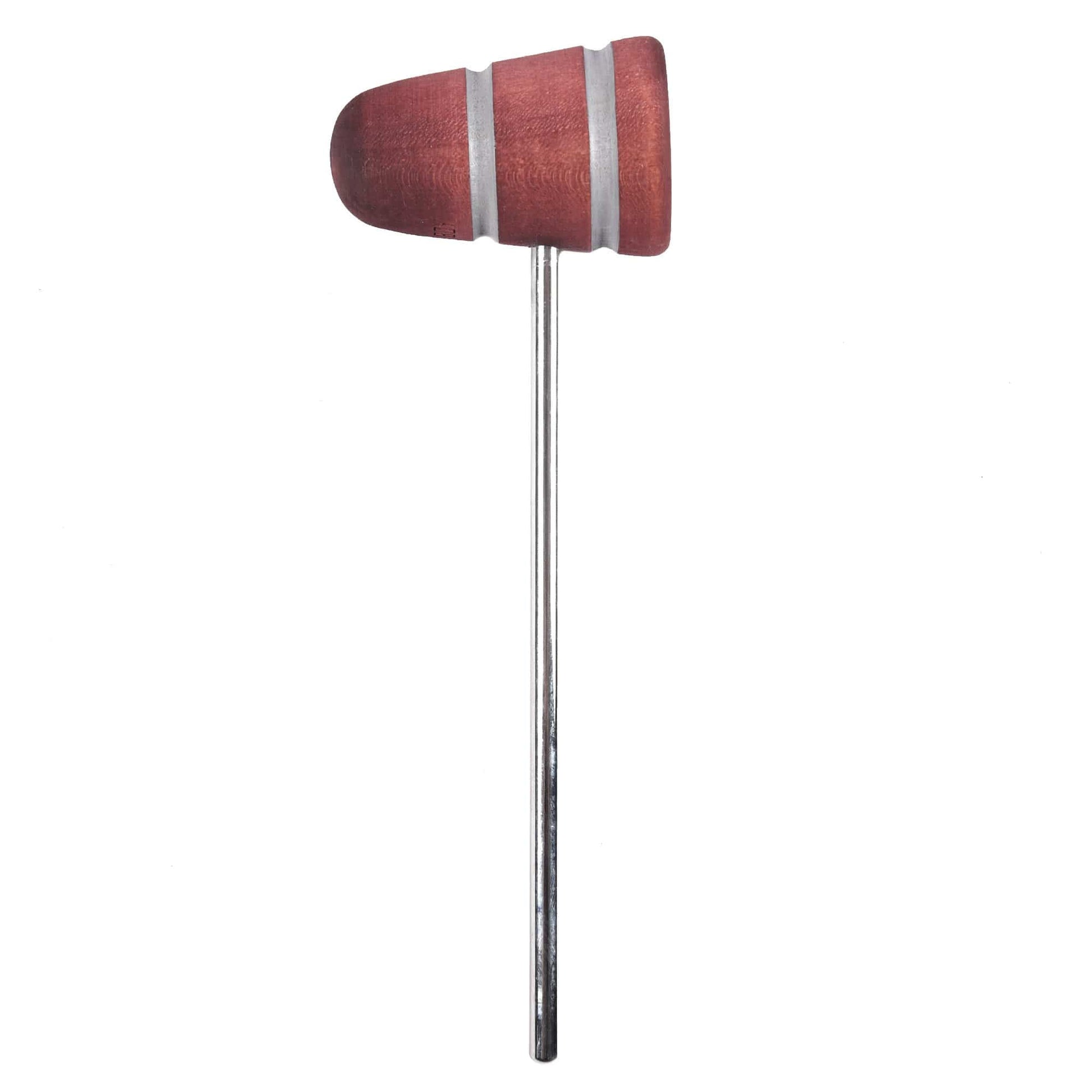Low Boy Standard Wood Bass Drum Beater Red Mahogany w/Gray Stripes Drums and Percussion / Parts and Accessories / Drum Parts