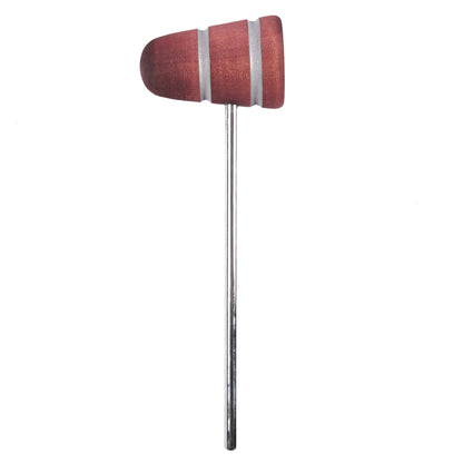 Low Boy Standard Wood Bass Drum Beater Red Mahogany w/Gray Stripes Drums and Percussion / Parts and Accessories / Drum Parts