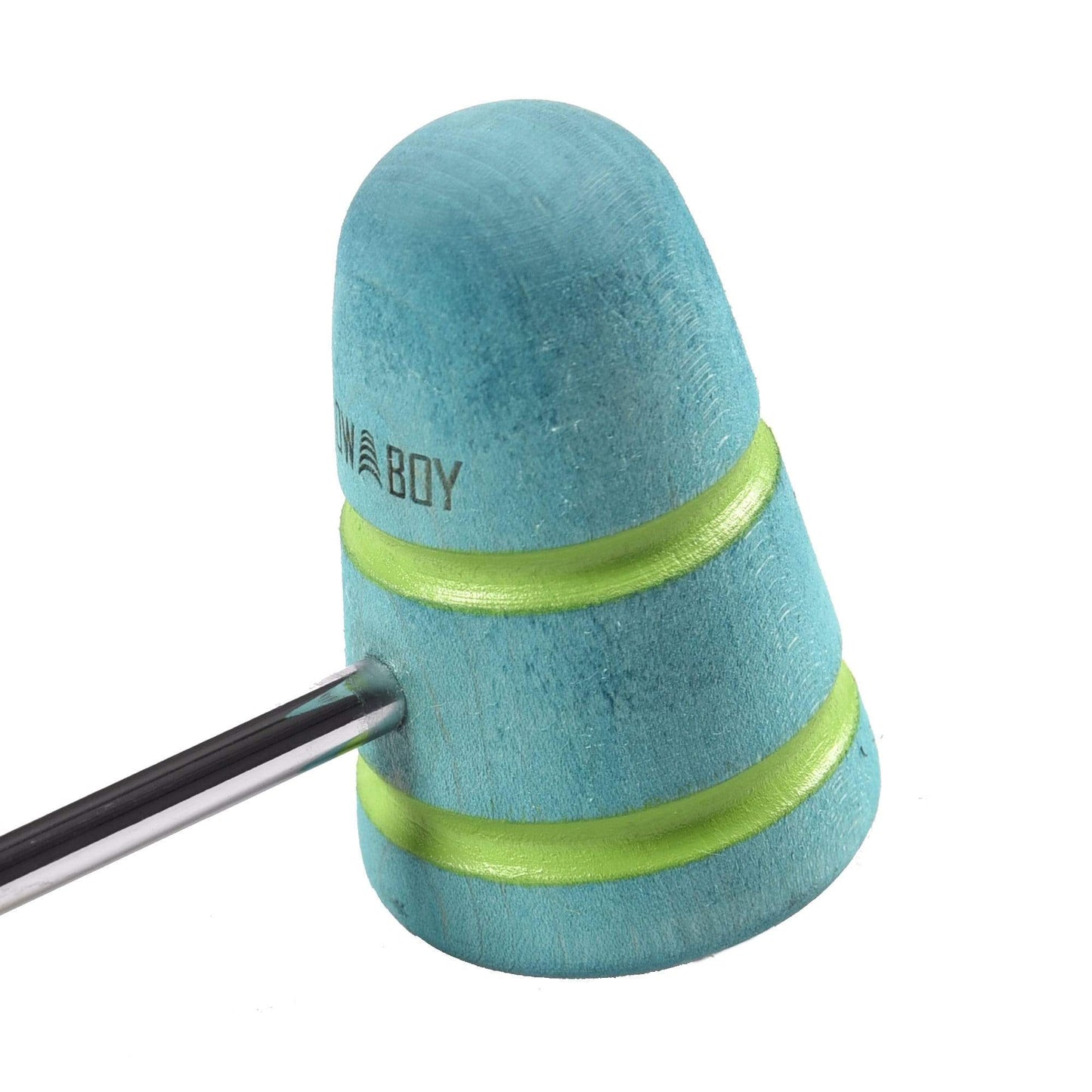 Low Boy Standard Wood Bass Drum Beater Seafoam w/Lime Green Stripes Drums and Percussion / Parts and Accessories / Drum Parts