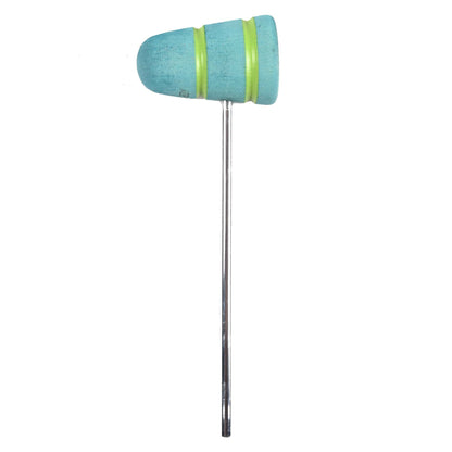 Low Boy Standard Wood Bass Drum Beater Seafoam w/Lime Green Stripes Drums and Percussion / Parts and Accessories / Drum Parts