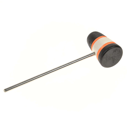 Low Boy Standard Wood Brown Bass Drum Beater Black/White/Black w/Orange Stripes & CDE Logo Drums and Percussion / Parts and Accessories / Drum Parts