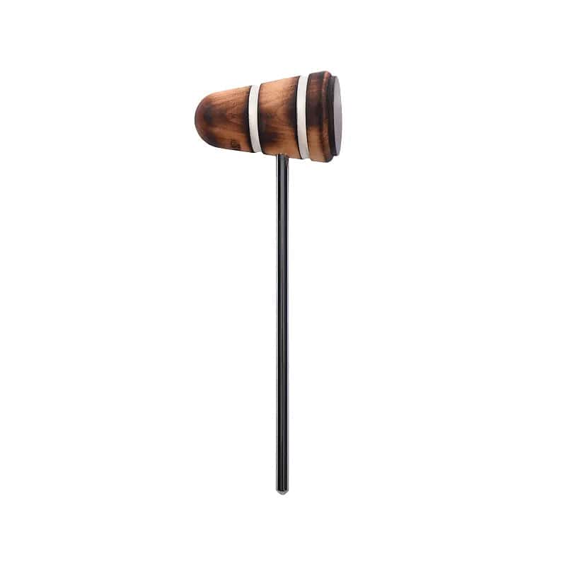 Low Boy Standard Leather Daddy Bass Drum Beater Scorched w/White Stripes Drums and Percussion / Parts and Accessories / Pedals