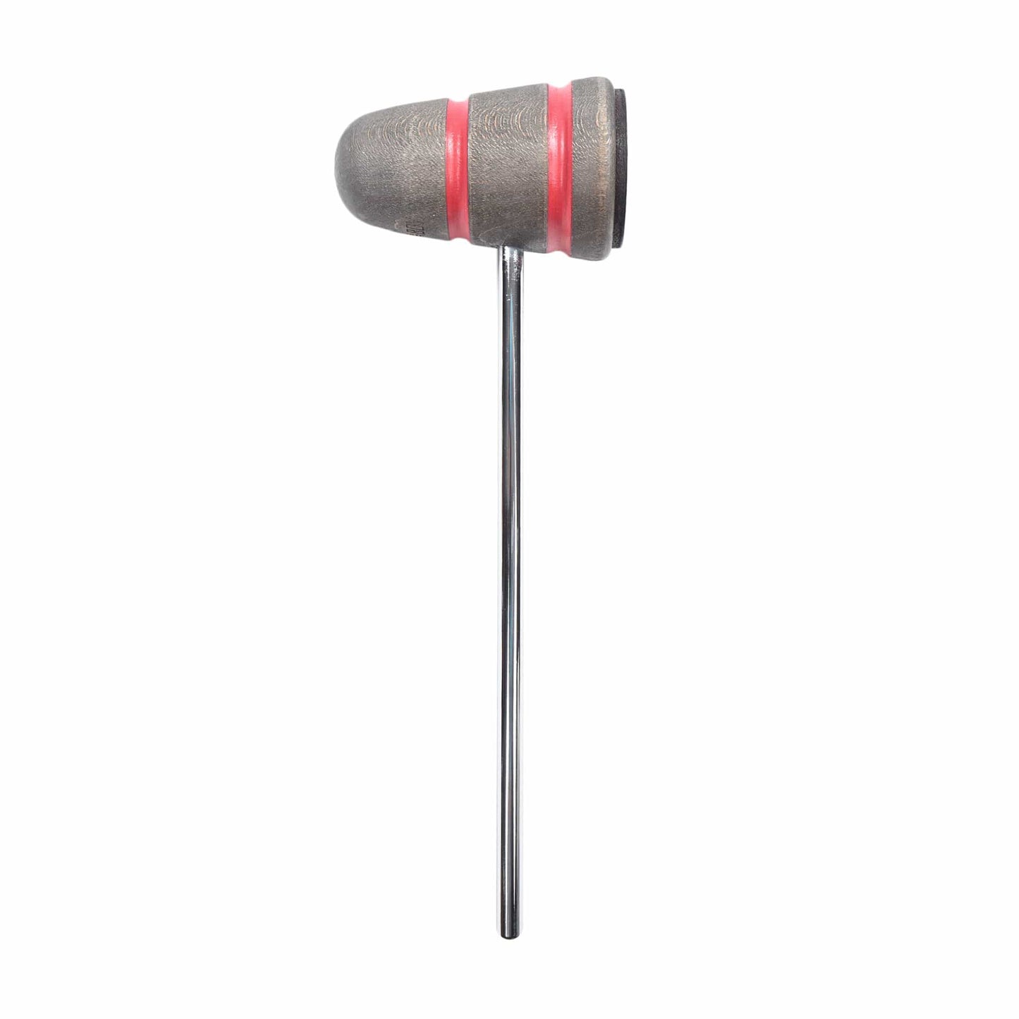 Low Boy Standard Leather Bass Drum Beater Silver w/Red Stripes Drums and Percussion / Practice Pads