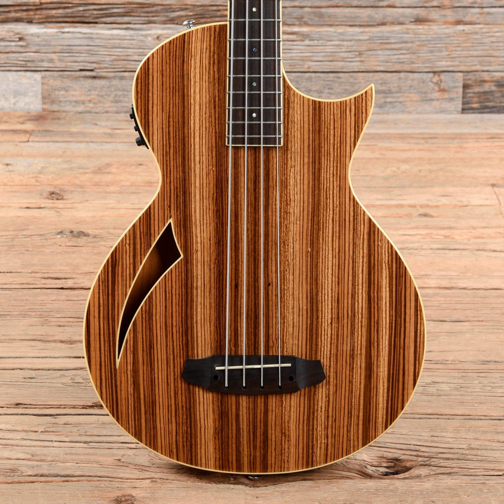 LTD TL-4ZEBRA Natural Zebrawood Semi-hollow Electric Bass Natural 2016 Bass Guitars / 5-String or More