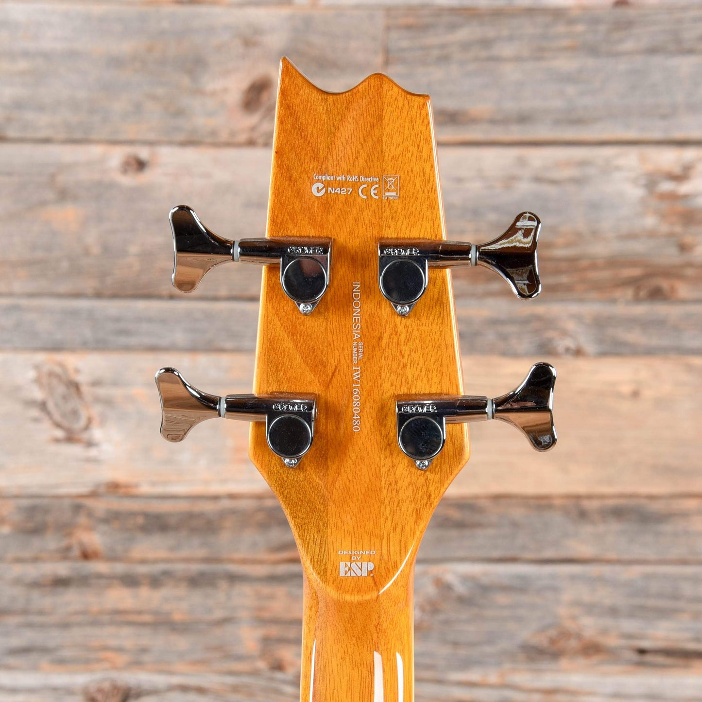 LTD TL-4ZEBRA Natural Zebrawood Semi-hollow Electric Bass Natural 2016 Bass Guitars / 5-String or More