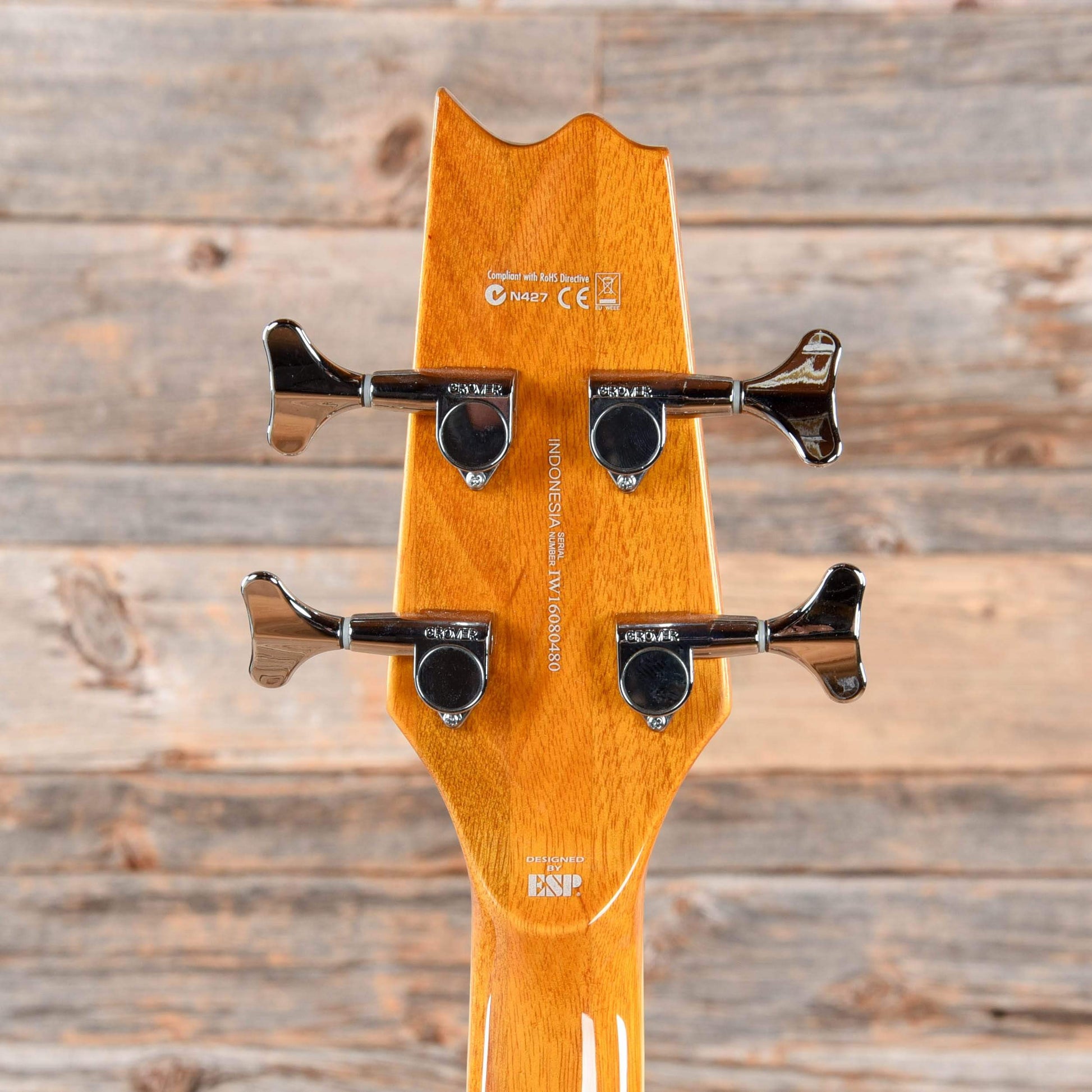 LTD TL-4ZEBRA Natural Zebrawood Semi-hollow Electric Bass Natural 2016 Bass Guitars / 5-String or More