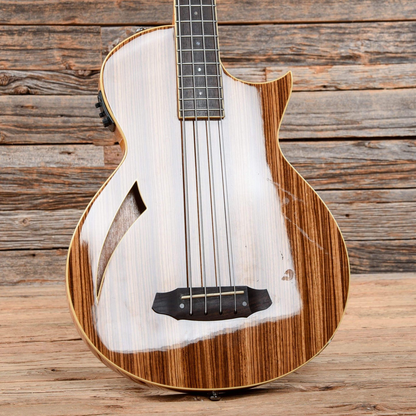 LTD TL-4ZEBRA Natural Zebrawood Semi-hollow Electric Bass Natural 2016 Bass Guitars / 5-String or More