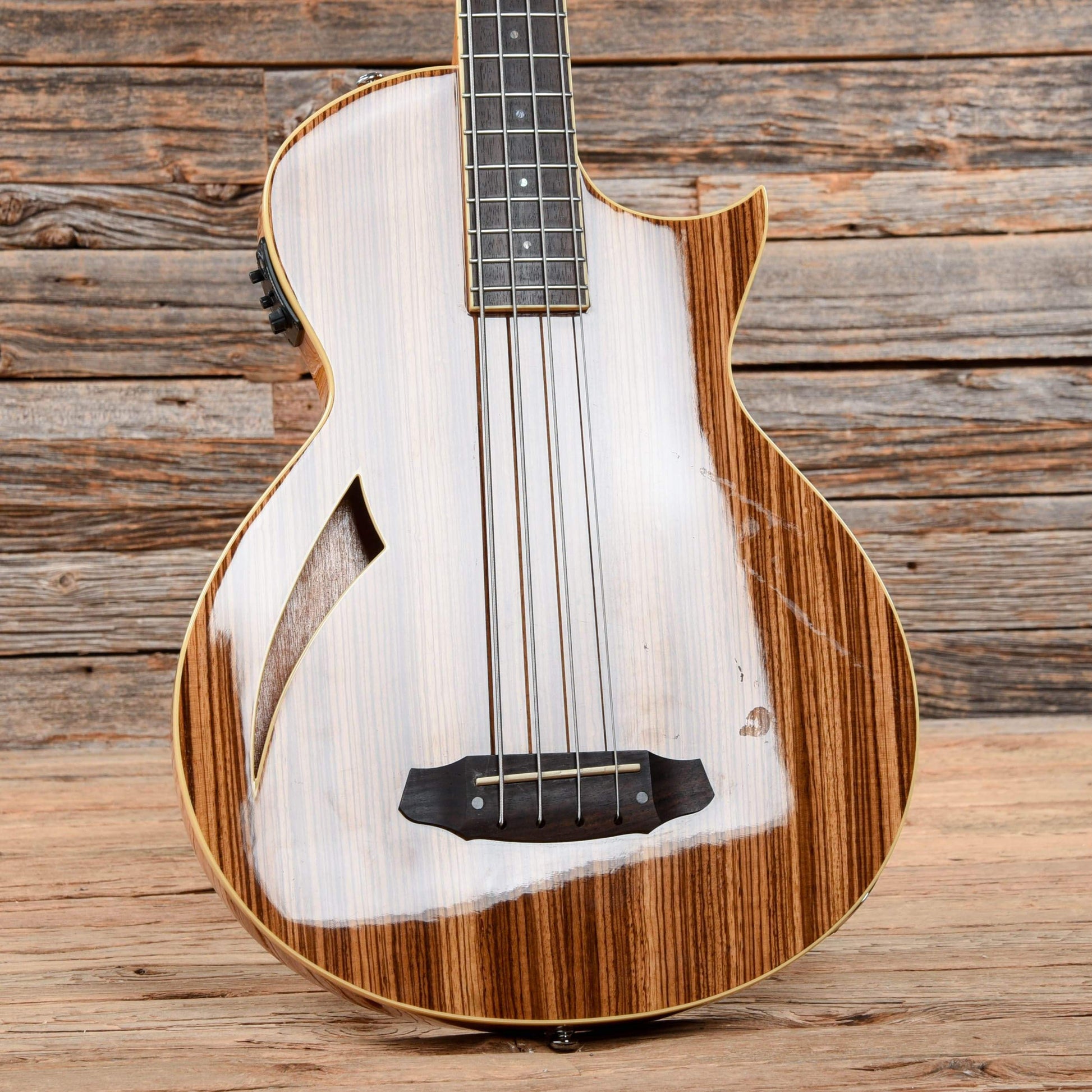 LTD TL-4ZEBRA Natural Zebrawood Semi-hollow Electric Bass Natural 2016 Bass Guitars / 5-String or More