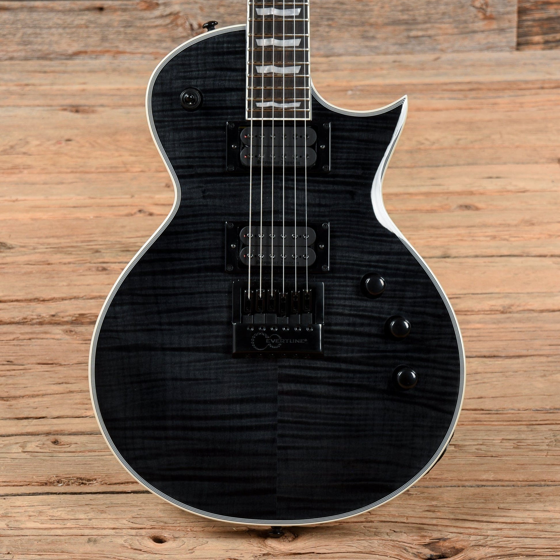 LTD EC-1000 Evertune FM Black Electric Guitars / Solid Body