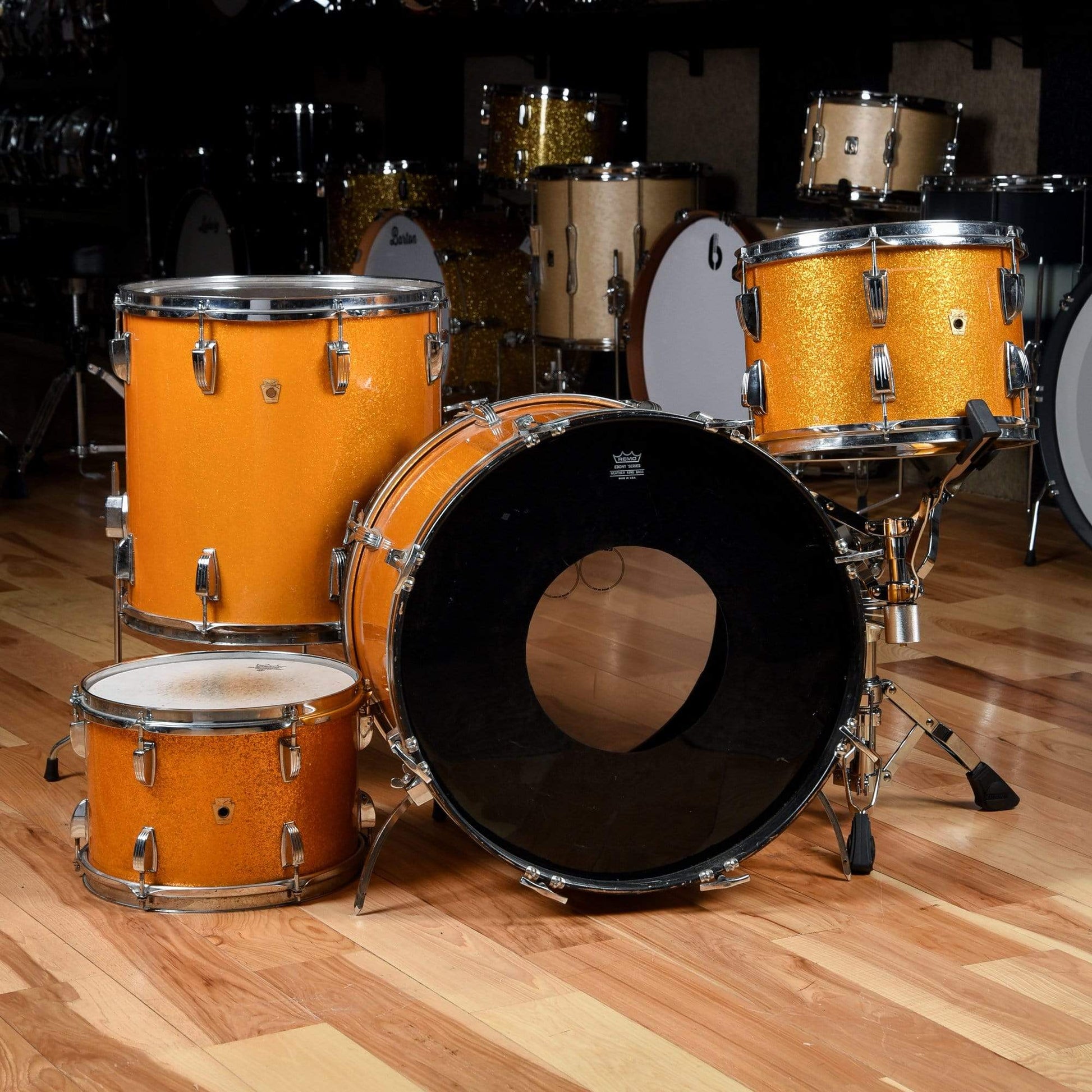 Ludwig 12/13/16/20 Drum Kit Gold Sparkle 1960s Drums and Percussion / Acoustic Drums / Full Acoustic Kits