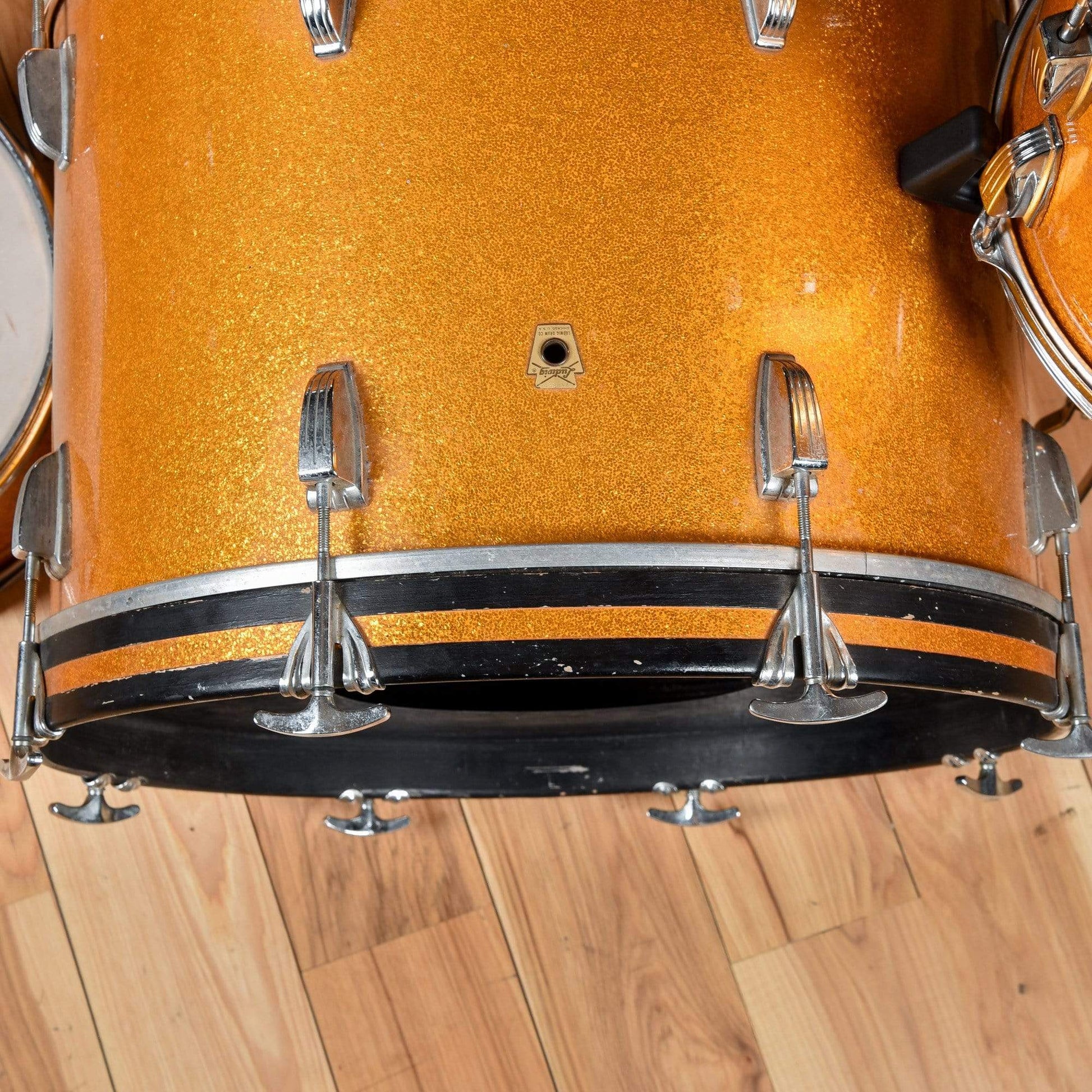 Ludwig 12/13/16/20 Drum Kit Gold Sparkle 1960s Drums and Percussion / Acoustic Drums / Full Acoustic Kits