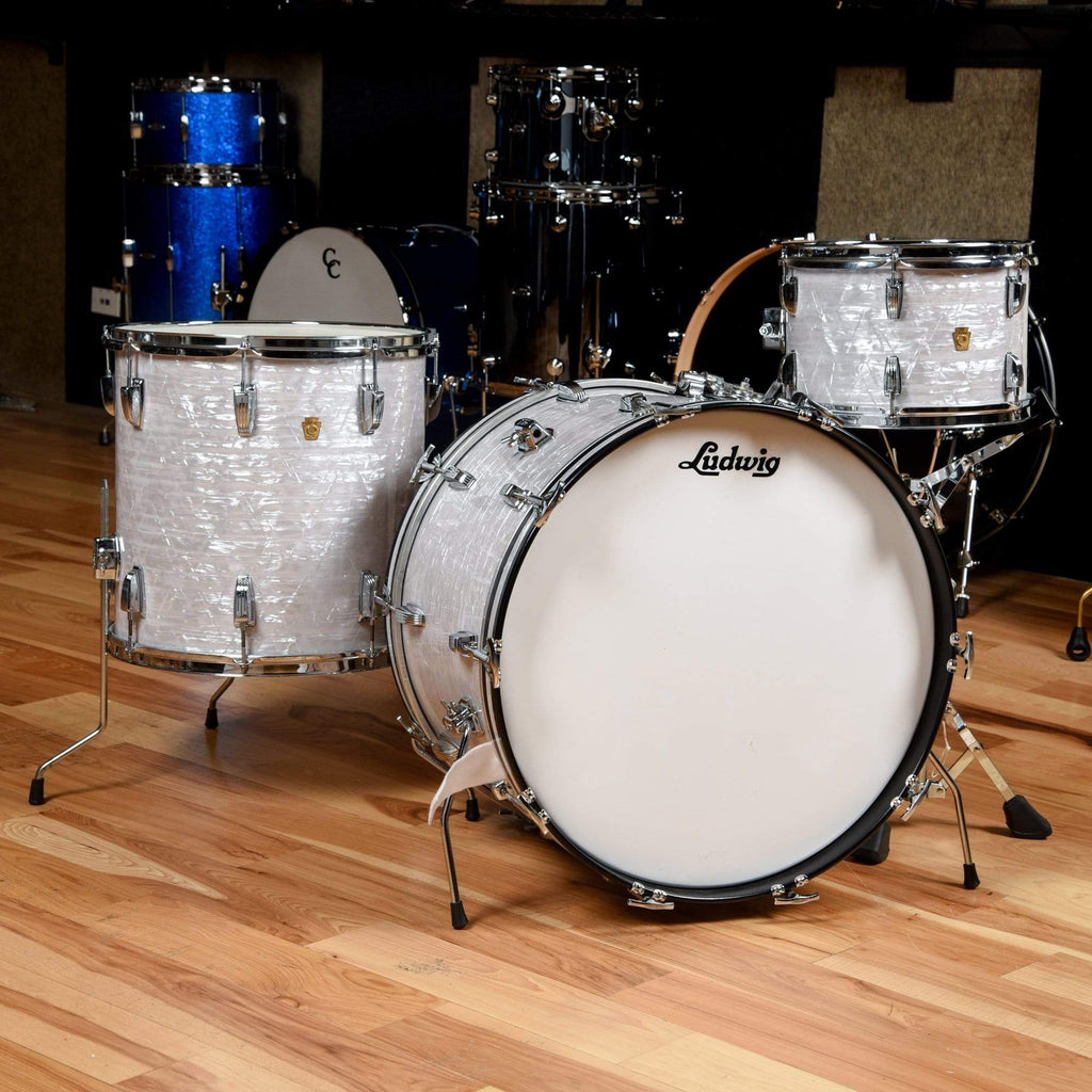Ludwig 1960's 12/16/22 3pc Drum Kit White Marine Pearl – Chicago