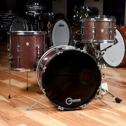 Ludwig 3-pc Drum Set Burgundy Sparkle 1960s Drums and Percussion / Acoustic Drums / Full Acoustic Kits