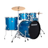 Ludwig Accent Fuse 10/12/14/20/5x14 5pc. Drum Kit Blue Sparkle w/Hardware & Cymbals Drums and Percussion / Acoustic Drums / Full Acoustic Kits