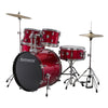 Ludwig Accent Fuse 10/12/14/20/5x14 5pc. Drum Kit Red Foil w/Hardware & Cymbals Drums and Percussion / Acoustic Drums / Full Acoustic Kits