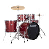 Ludwig Accent Fuse 10/12/14/20/5x14 5pc. Drum Kit Red Sparkle w/Hardware & Cymbals Drums and Percussion / Acoustic Drums / Full Acoustic Kits