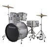 Ludwig Accent Fuse 10/12/14/20/5x14 5pc. Drum Kit Silver Foil w/Hardware & Cymbals Drums and Percussion / Acoustic Drums / Full Acoustic Kits