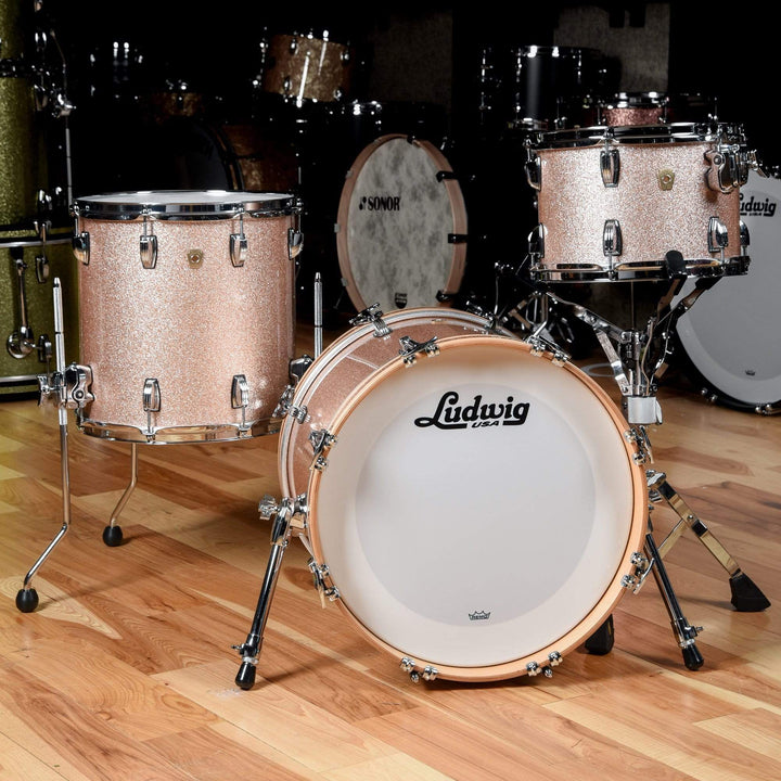 Ludwig Classic Maple 12/14/18 3pc. Drum Kit Champagne Sparkle – Chicago