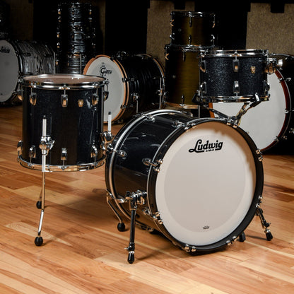 Ludwig Classic Maple 12/14/20 3pc. Drum Kit Black Sparkle Drums and Percussion / Acoustic Drums / Full Acoustic Kits