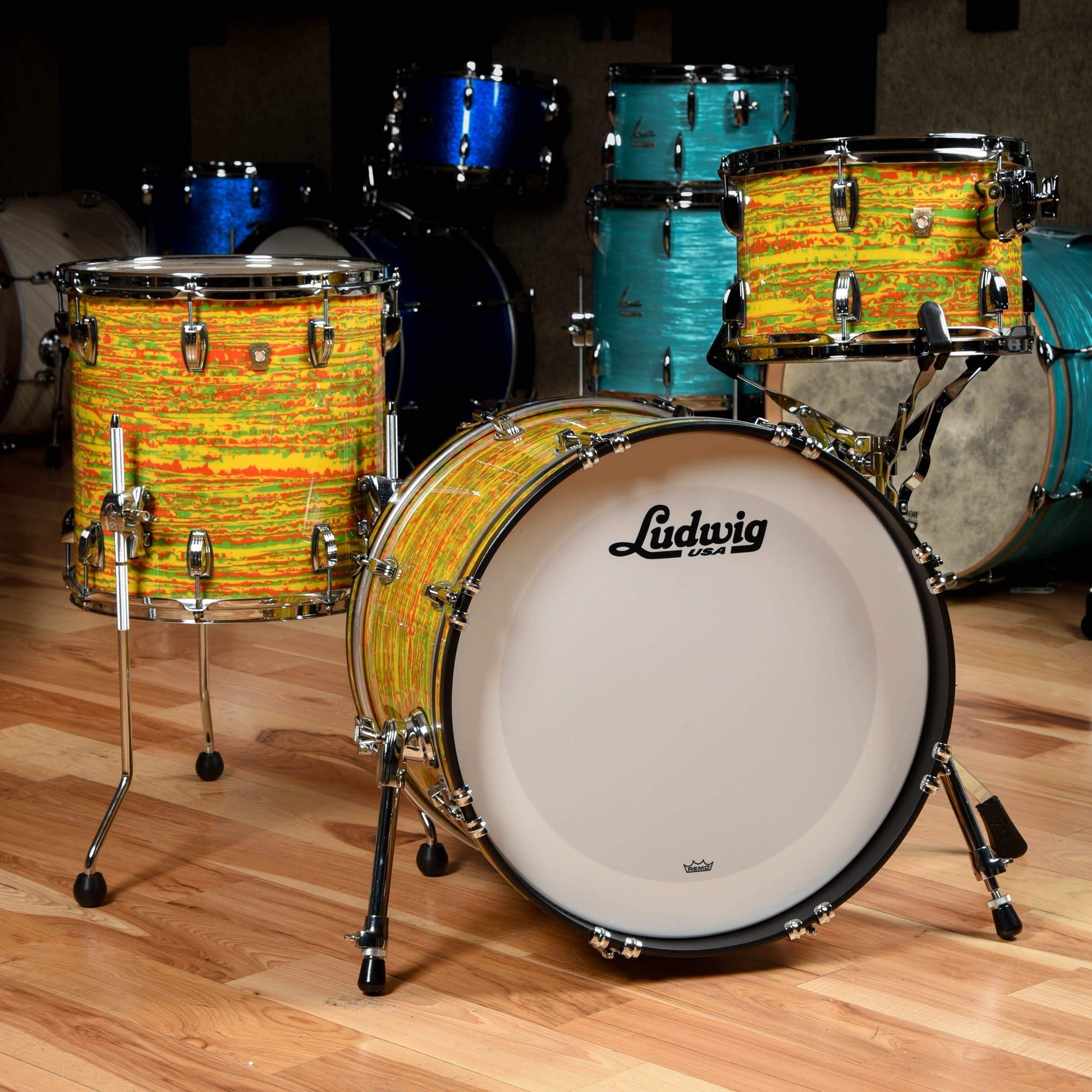 Ludwig Classic Maple 12/14/20 3pc. Drum Kit Citrus Mod Drums and Percussion / Acoustic Drums / Full Acoustic Kits