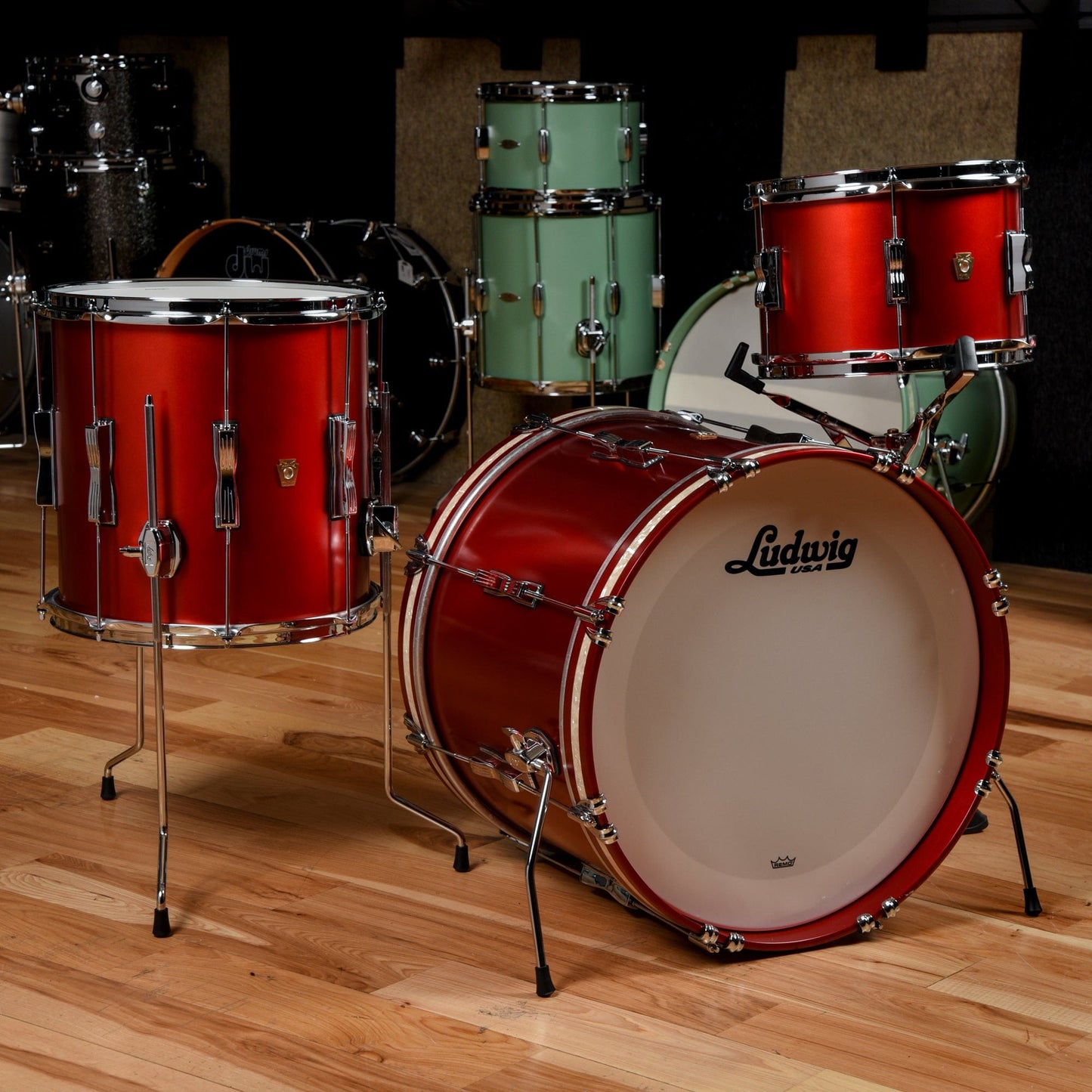 Ludwig Classic Maple 12/14/20 3pc. Drum Kit Diablo Red Drums and Percussion / Acoustic Drums / Full Acoustic Kits