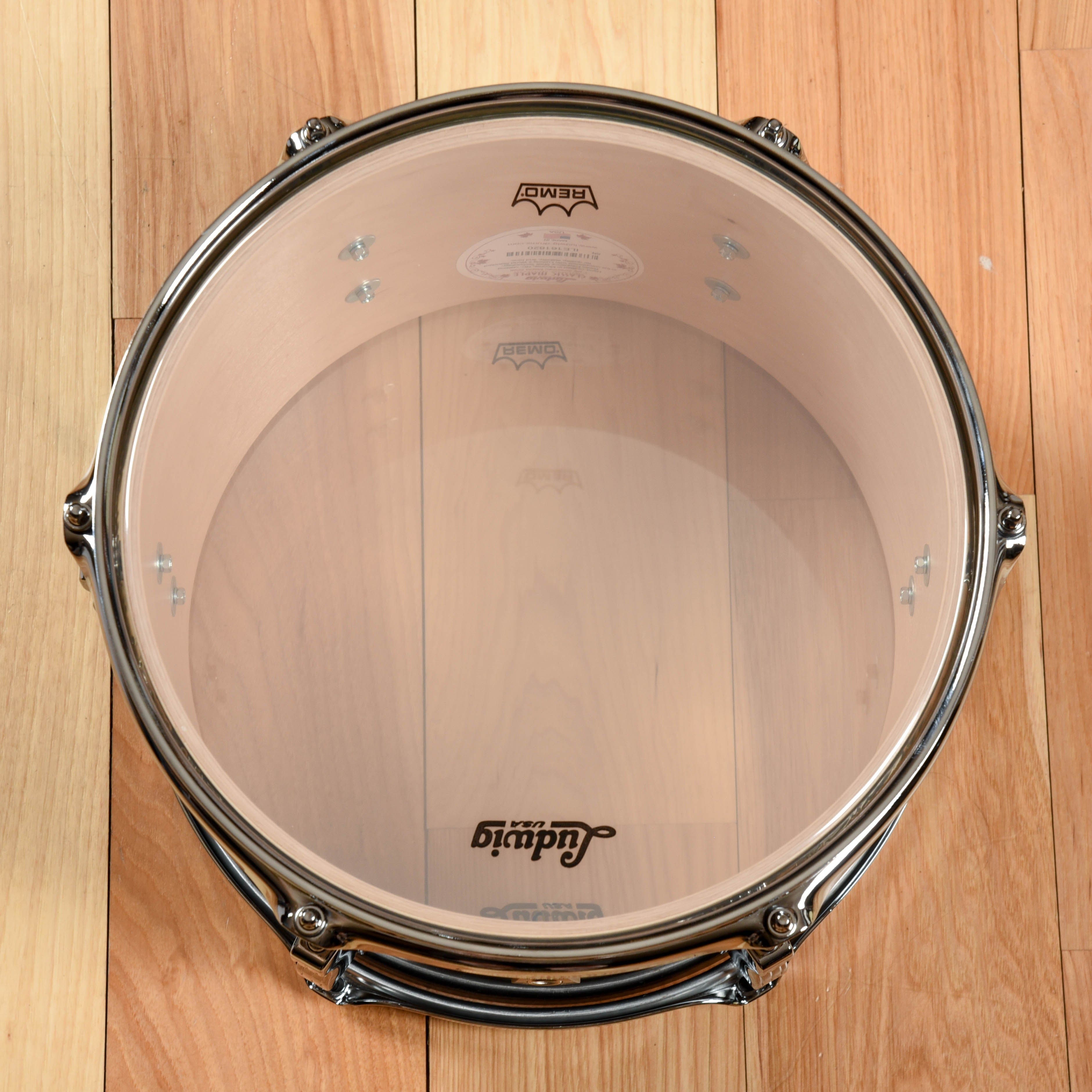 Ludwig Classic Maple 13/16/22 3pc. Drum Kit Black Cortex w/Bamboo Strata Hoop Inlays Drums and Percussion / Acoustic Drums / Full Acoustic Kits