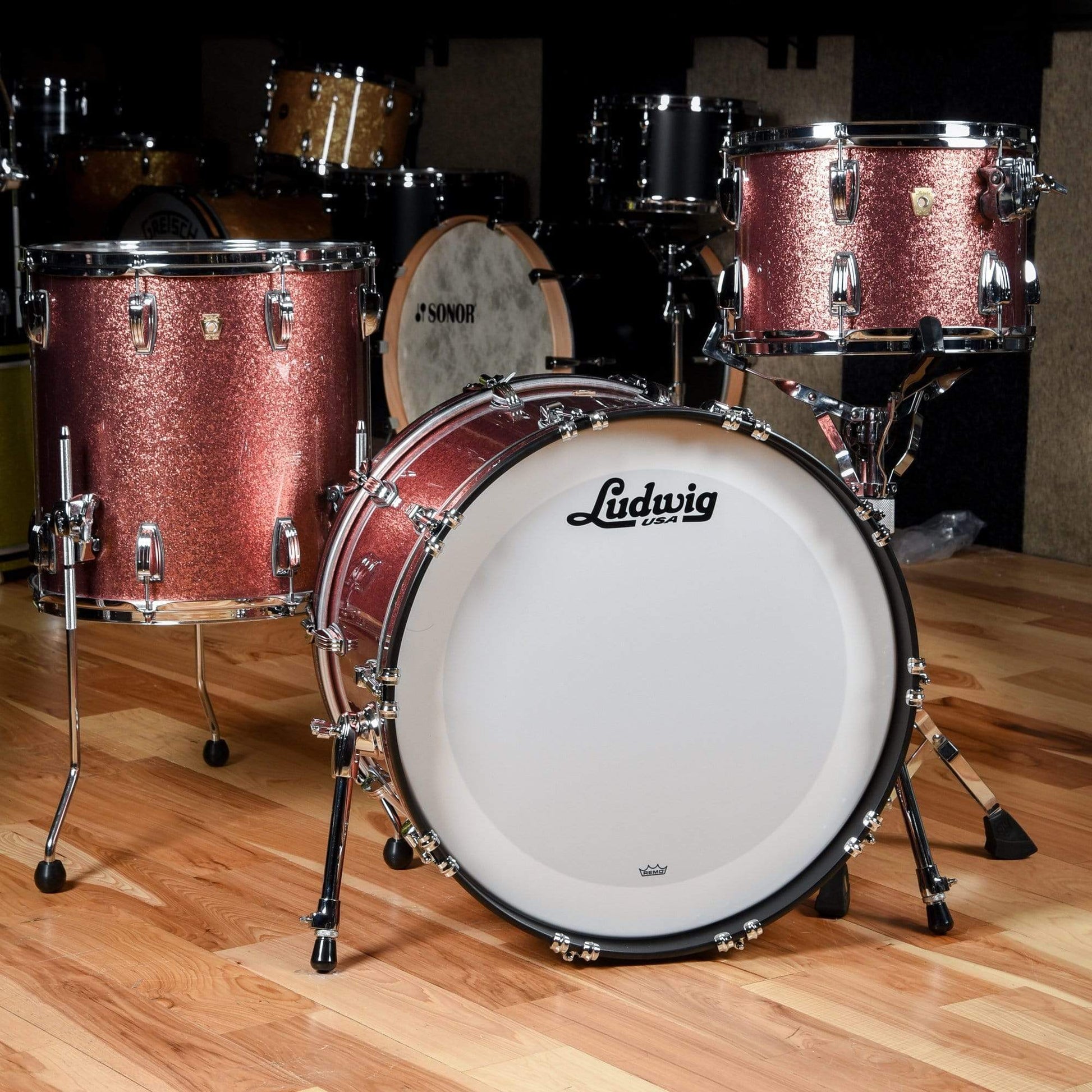 Ludwig Classic Maple 13/16/22 3pc. Drum Kit Copper Rose Mist Drums and Percussion / Acoustic Drums / Full Acoustic Kits