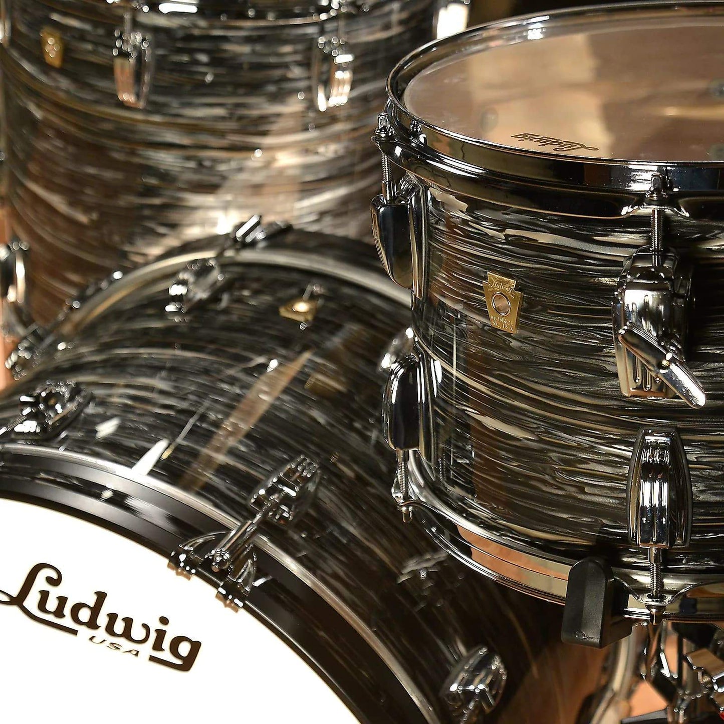 Ludwig Classic Maple 13/16/22 3pc. Drum Kit Vintage Black Oyster Drums and Percussion / Acoustic Drums / Full Acoustic Kits