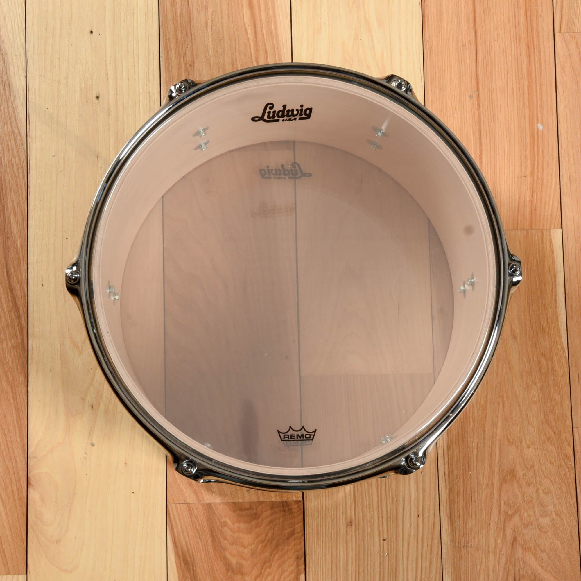 Drum Inlay Ludwig Classic Maple 13/16/24 3pc. Drum Kit Black Cortex w/Bamboo Stra ...