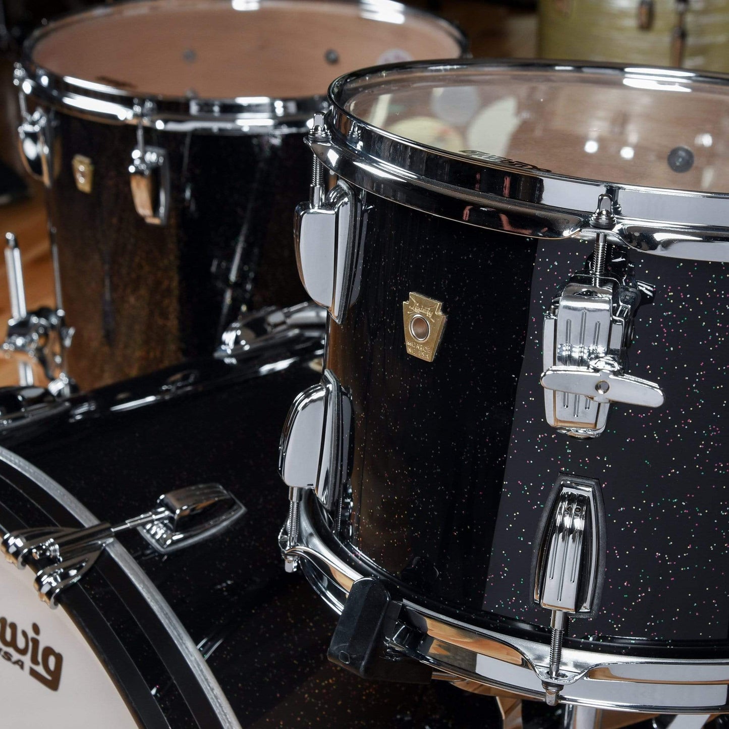 Ludwig Classic Maple 13/16/24 3pc. Drum Kit Black Galaxy Drums and Percussion / Acoustic Drums / Full Acoustic Kits