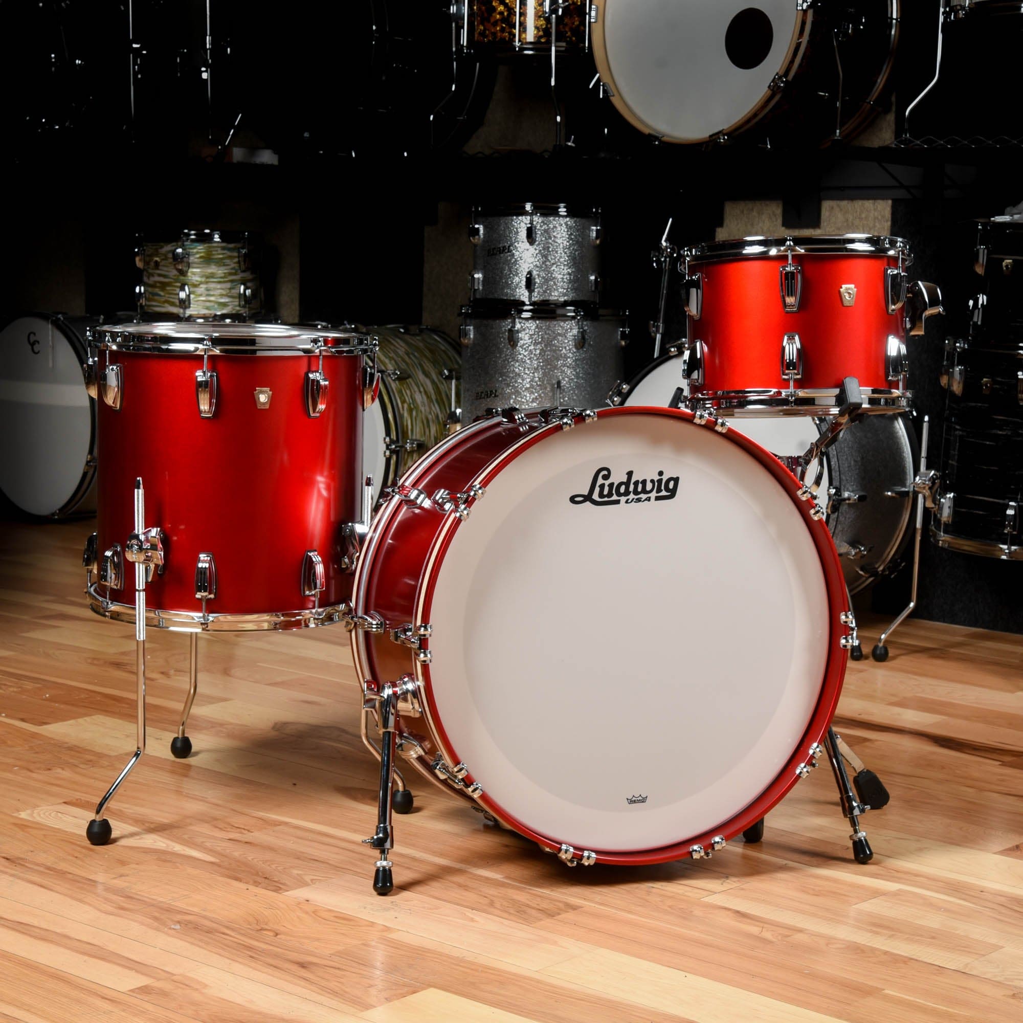 Ludwig Classic Maple 13/16/24x12 3pc. Drum Kit Diablo Red – Chicago ...