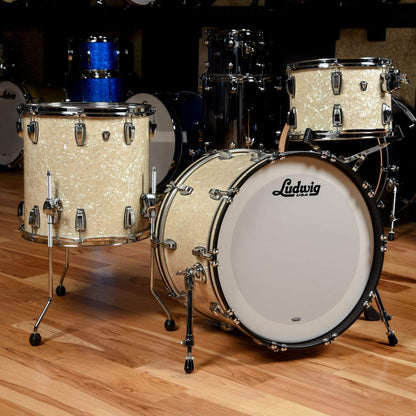 Ludwig Classic Oak 13/16/22 3pc. Drum Kit Vintage White Marine Pearl Drums and Percussion / Acoustic Drums / Full Acoustic Kits