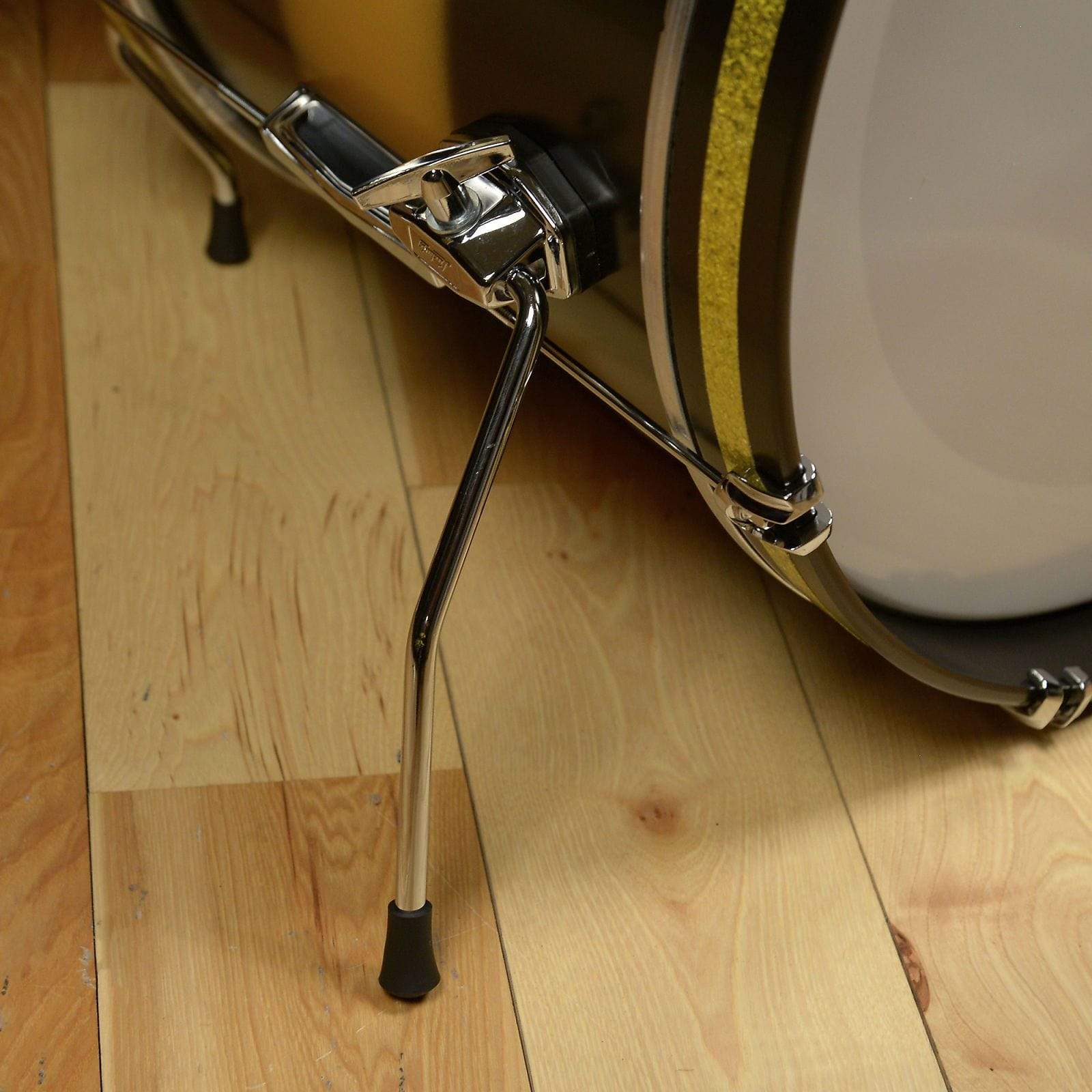 Ludwig Club Date 12/14/20 3pc. Drum Kit Vintage Black/Gold Duco Drums and Percussion / Acoustic Drums / Full Acoustic Kits