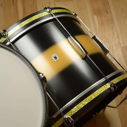 Ludwig Club Date 12/14/20 3pc. Drum Kit Vintage Black/Gold Duco Drums and Percussion / Acoustic Drums / Full Acoustic Kits