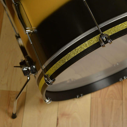 Ludwig Club Date 12/14/20 3pc. Drum Kit Vintage Black/Gold Duco Drums and Percussion / Acoustic Drums / Full Acoustic Kits
