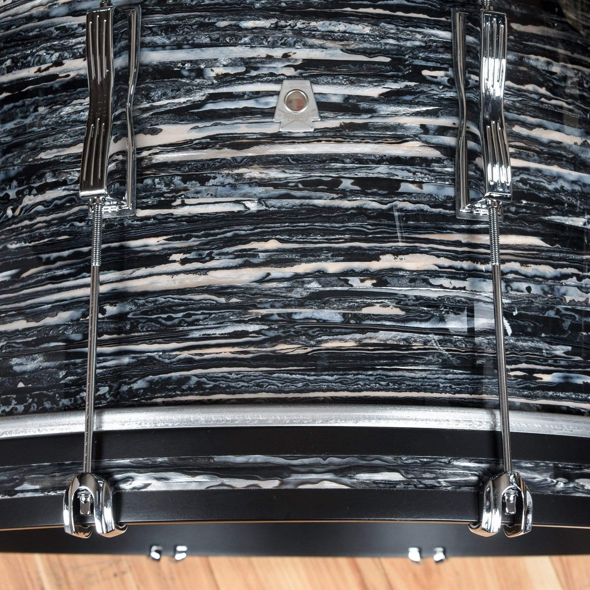 Ludwig Club Date 12/14/20 3pc. Drum Kit Vintage Black Oyster w/Bowtie Lugs & White Interiors (CDE Exclusive) Drums and Percussion / Acoustic Drums / Full Acoustic Kits