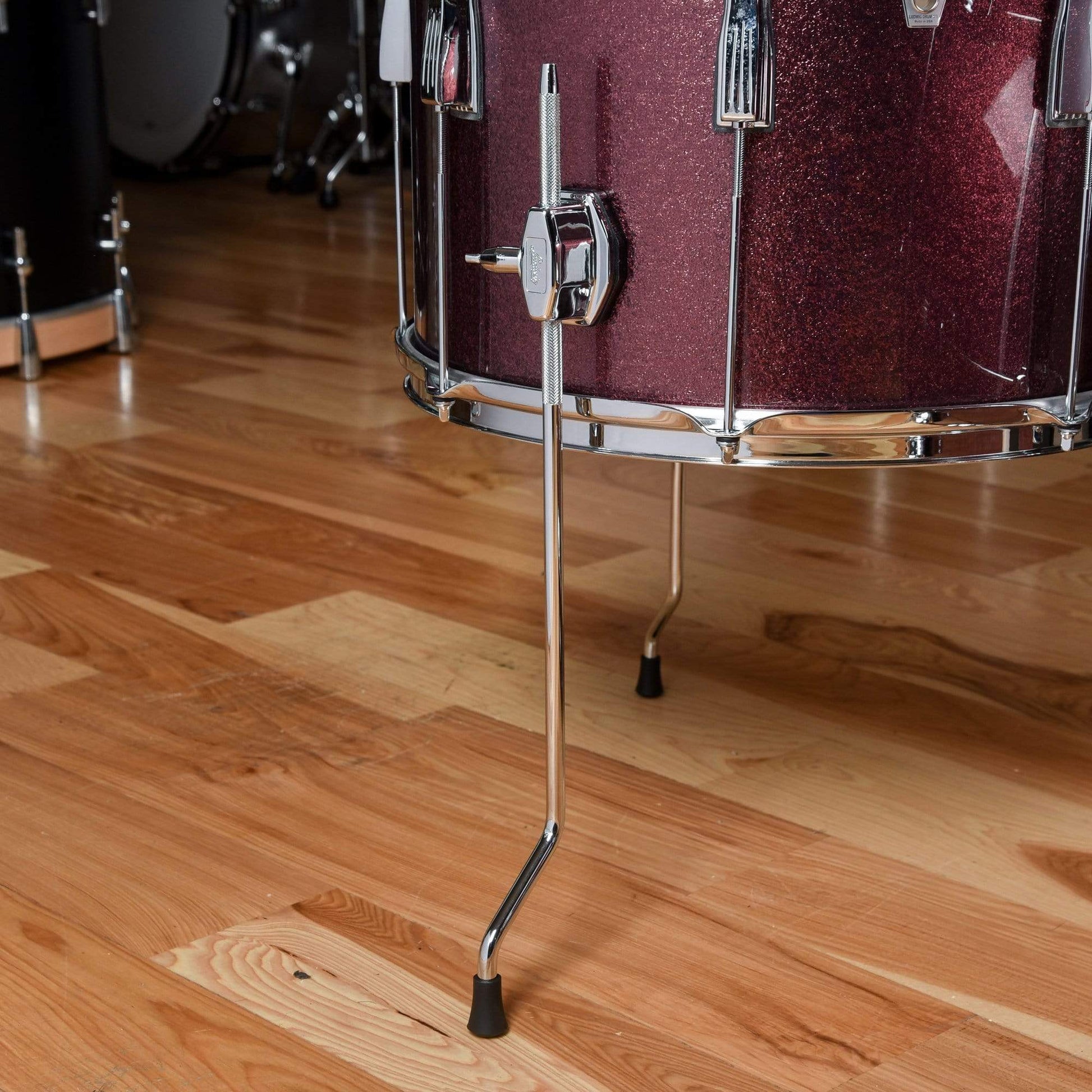 Ludwig Club Date 13/16/22 3pc. Drum Kit Burgundy Mist w/Bowtie Lugs & White Interior (CDE Exclusive) Drums and Percussion / Acoustic Drums / Full Acoustic Kits
