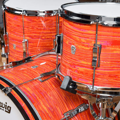 Ludwig Club Date 13/16/22 3pc. Drum Kit Mod Orange w/Bowtie Lugs & White Interiors (CDE Exclusive) Drums and Percussion / Acoustic Drums / Full Acoustic Kits