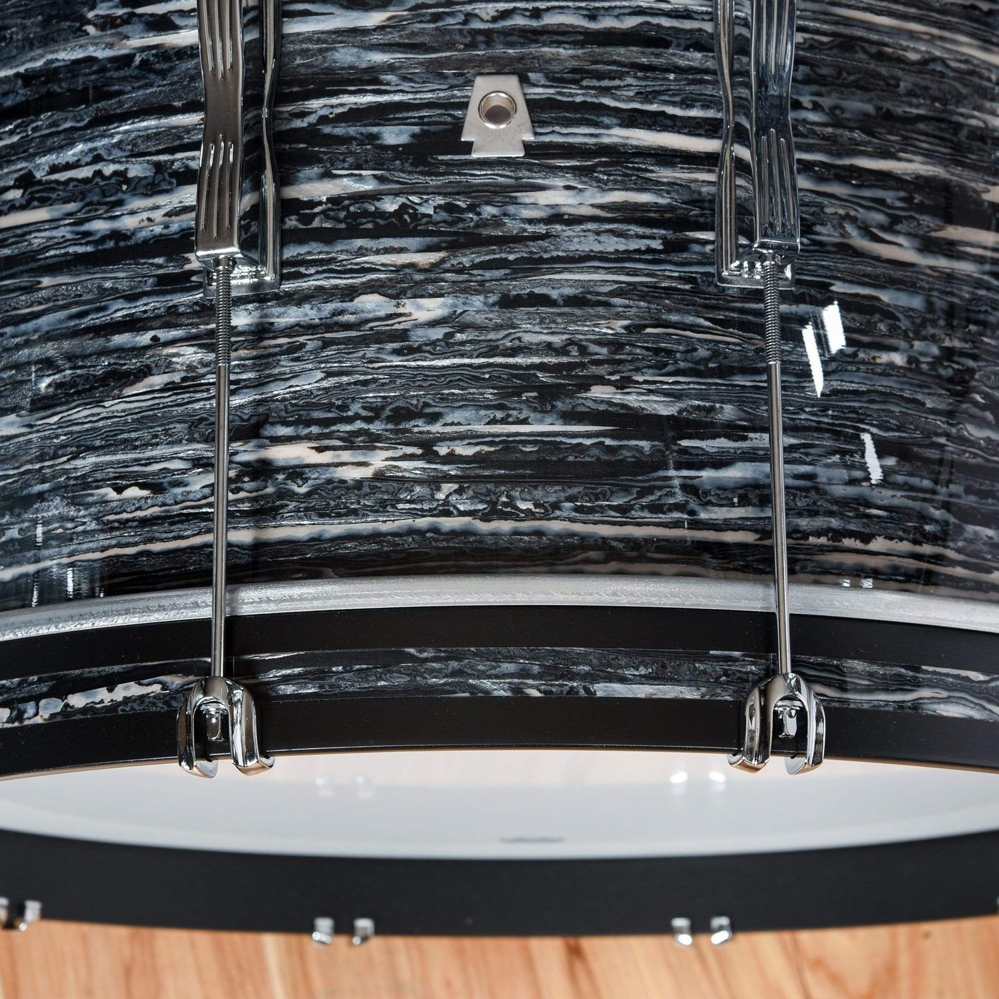 Ludwig Club Date 13/16/22 3pc. Drum Kit Vintage Black Oyster w/Bowtie Lugs & White Interiors (CDE Exclusive) Drums and Percussion / Acoustic Drums / Full Acoustic Kits
