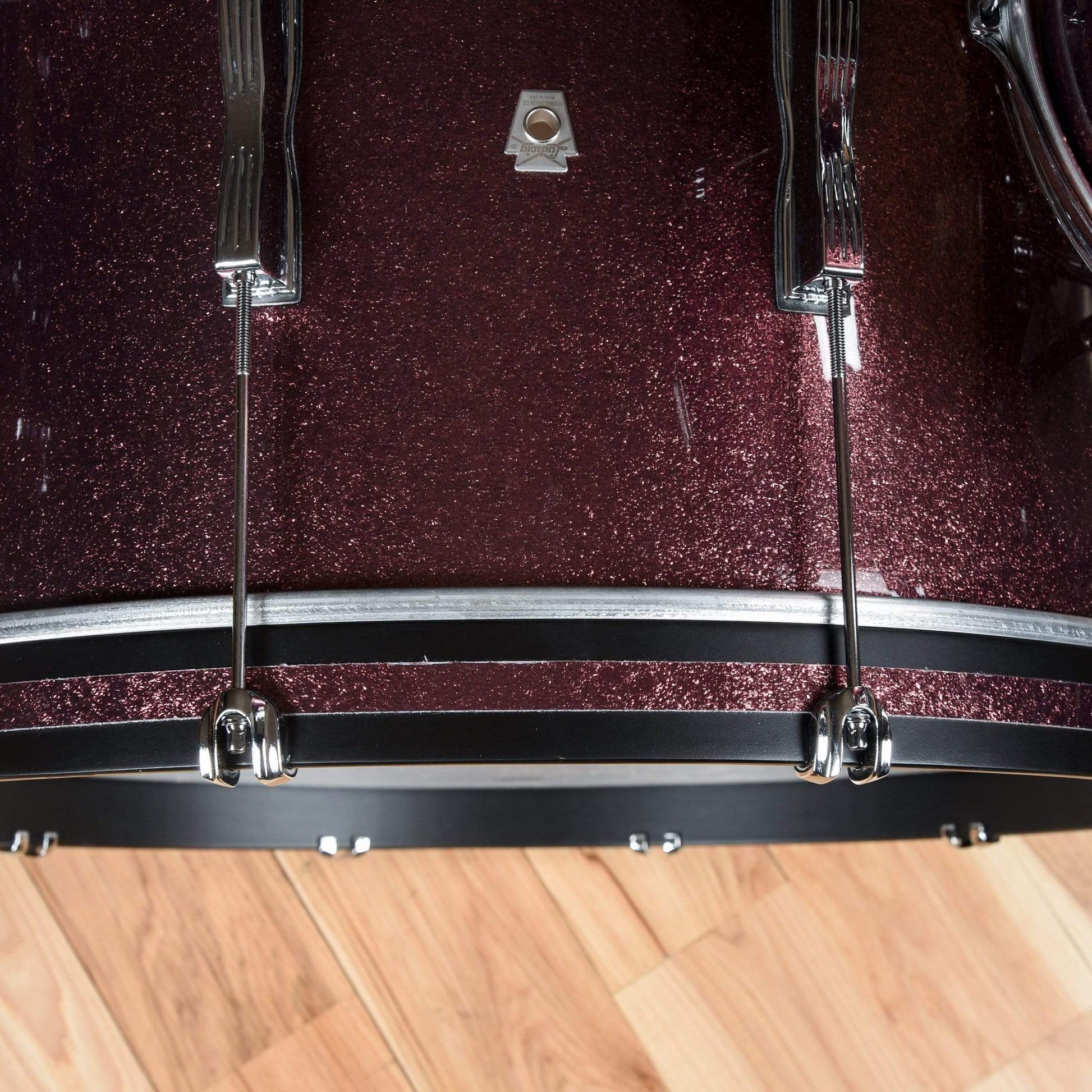 Ludwig Club Date 13/16/24 3pc. Drum Kit Burgundy Mist w/Bowtie Lugs & White Interior (CDE Exclusive) Drums and Percussion / Acoustic Drums / Full Acoustic Kits