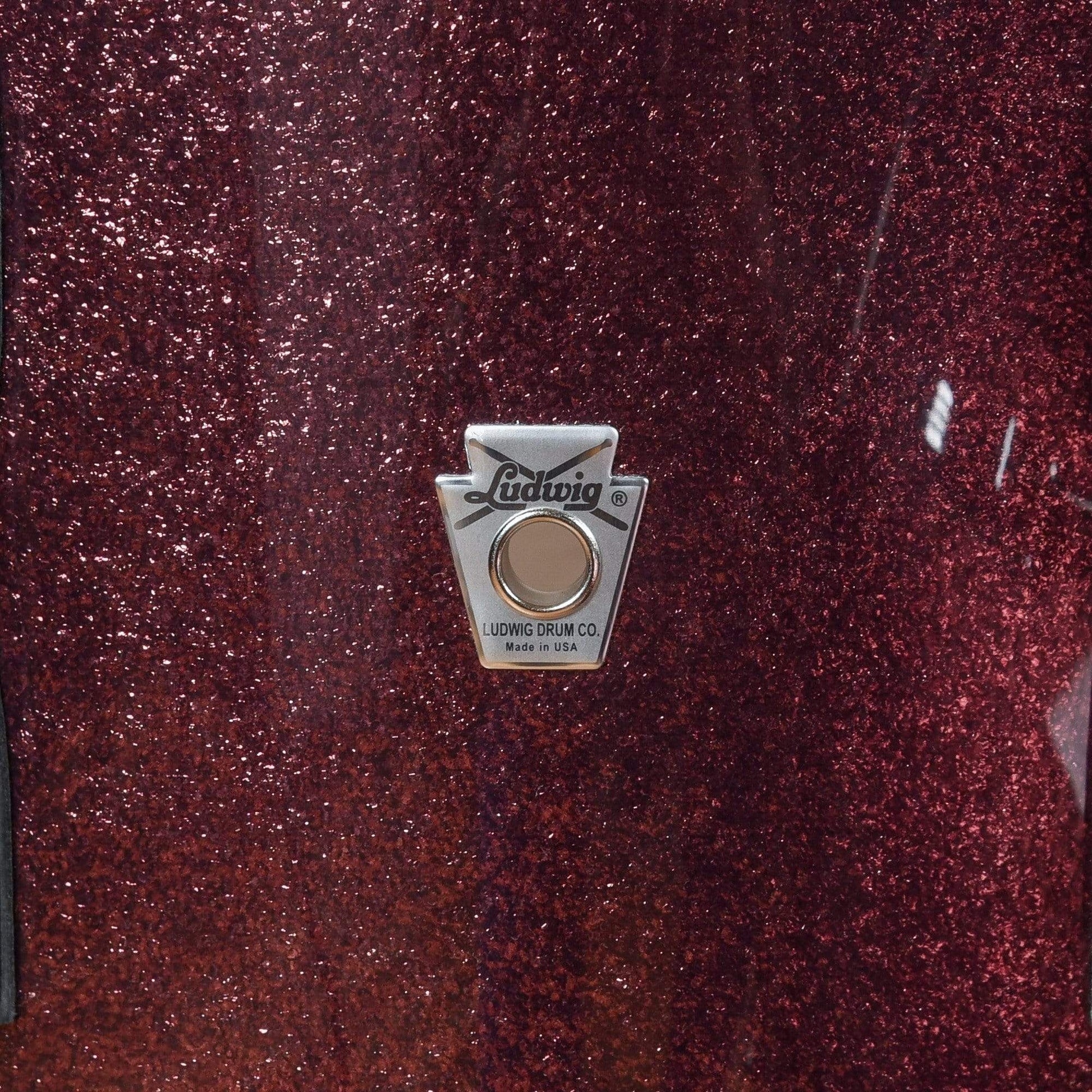 Ludwig Club Date 13/16/24 3pc. Drum Kit Burgundy Mist w/Bowtie Lugs & White Interior (CDE Exclusive) Drums and Percussion / Acoustic Drums / Full Acoustic Kits