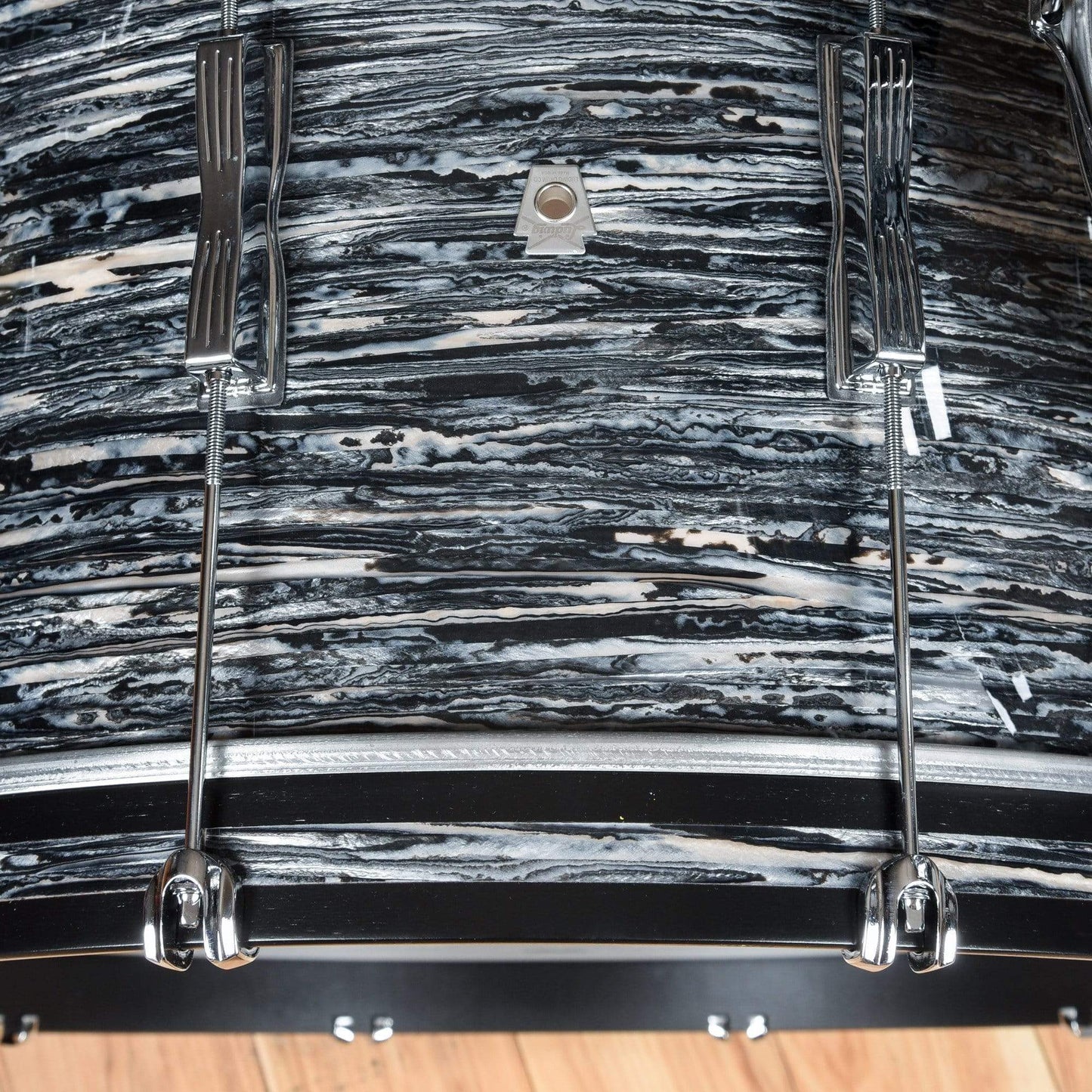 Ludwig Club Date 13/16/24 3pc. Drum Kit Vintage Black Oyster w/Bowtie Lugs & White Interiors (CDE Exclusive) Drums and Percussion / Acoustic Drums / Full Acoustic Kits