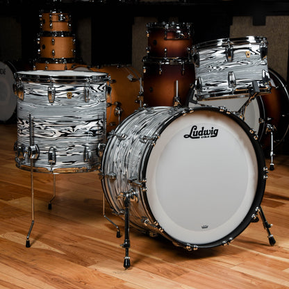 Ludwig Legacy Mahogany 13/16/22 3pc. Drum Kit White Strata Drums and Percussion / Acoustic Drums / Full Acoustic Kits