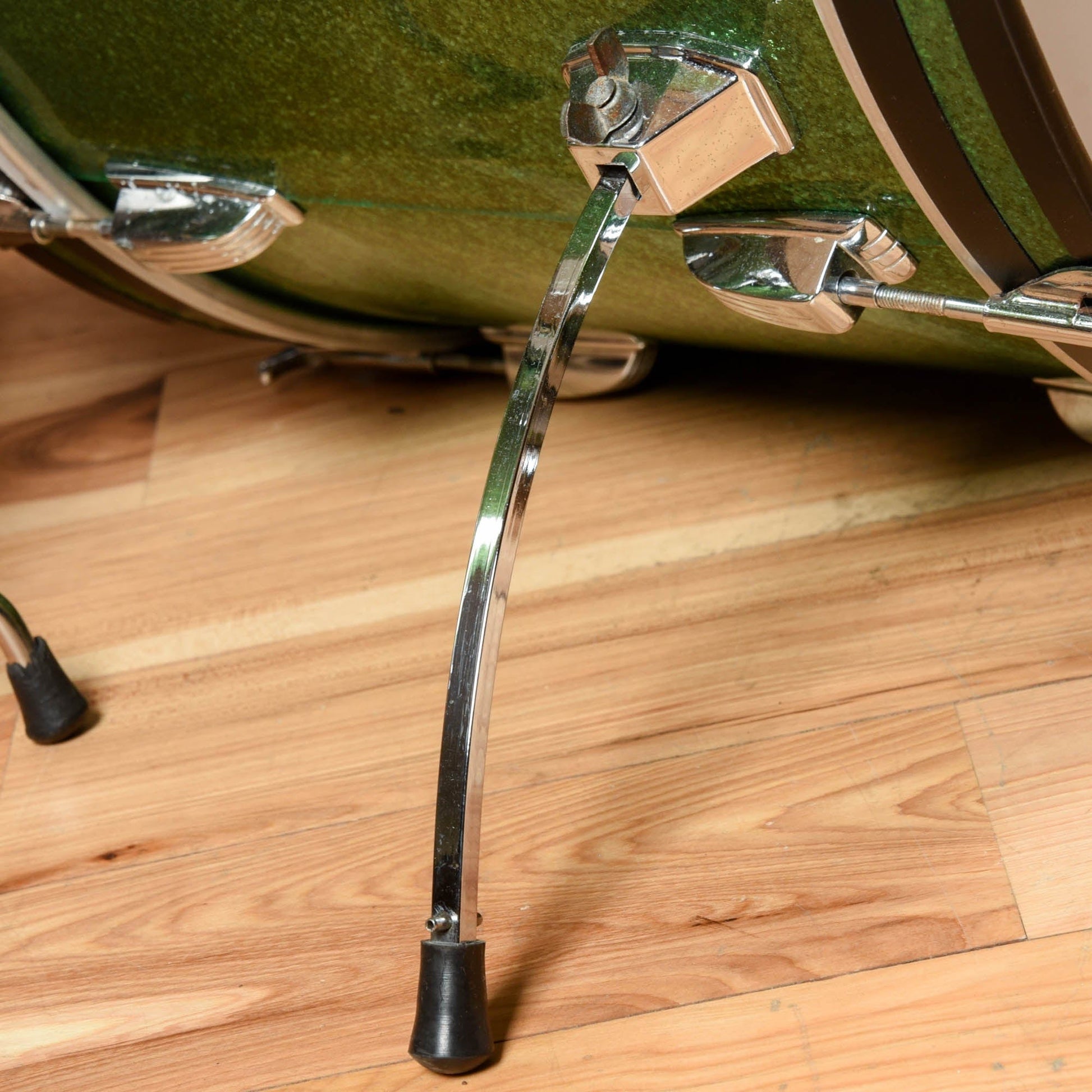 Ludwig Ludwig 12/13/16/22 1970's 4pc Drum Kit Green Sparkle Drums and Percussion / Acoustic Drums / Full Acoustic Kits