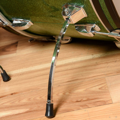 Ludwig Ludwig 12/13/16/22 1970's 4pc Drum Kit Green Sparkle Drums and Percussion / Acoustic Drums / Full Acoustic Kits