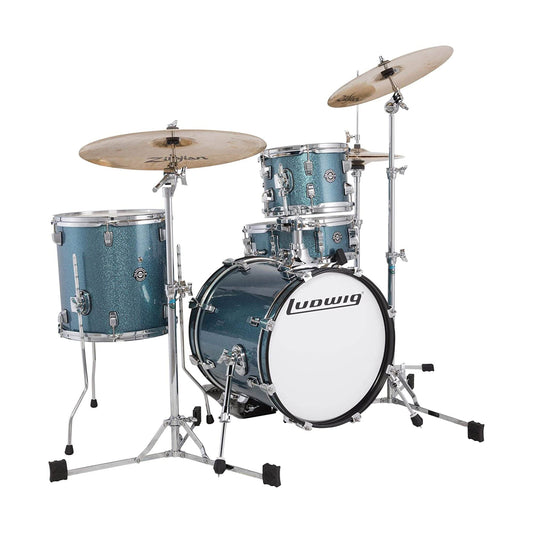 Ludwig Questlove Breakbeats 10/13/16/5x14 4pc. Drum Kit Azure Sparkle Drums and Percussion / Acoustic Drums / Full Acoustic Kits