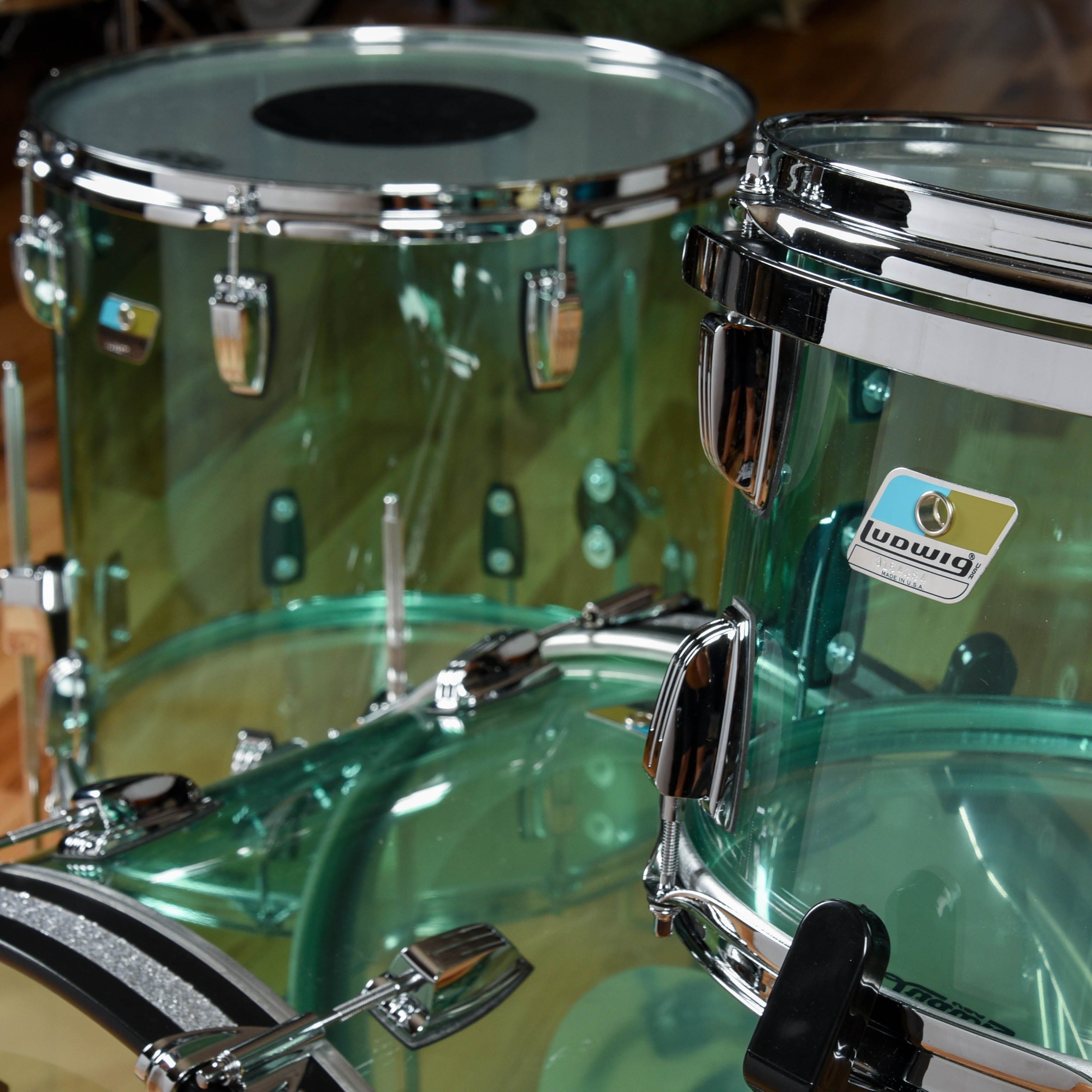 Ludwig Vistalite 13/16/22 3pc. Drum Kit Coke Bottle Green Drums and Percussion / Acoustic Drums / Full Acoustic Kits