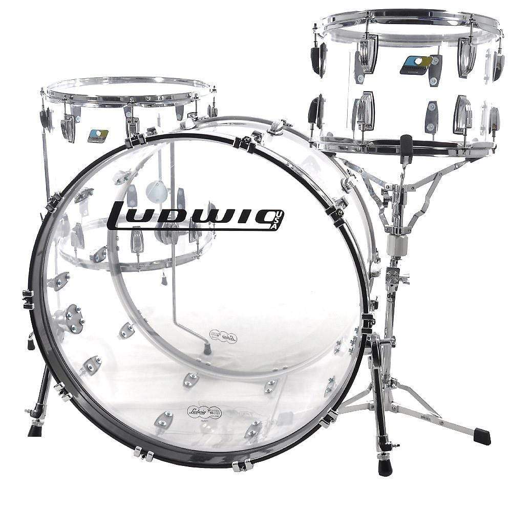 Ludwig Vistalite 13/16/24 3pc. Drum Kit Clear Drums and Percussion / Acoustic Drums / Full Acoustic Kits